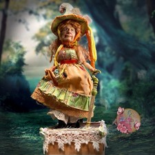 OOAK Handmade Witch Art Doll all original  Halloween artist doll  picture