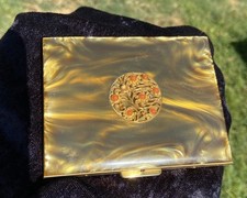 VTG Gold tone Schildkraut Cigarette Case NOS picture