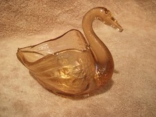 Elegant  Fenton Glass Pink Swan Candy/Trinket Dish picture