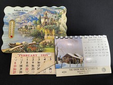 vtg bellevue ohio feddersen & tasty bakery 1966 & 1959 union bank calendar picture