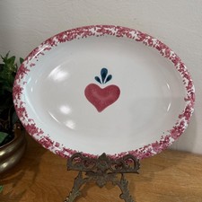 Vintage Chaparral Pottery Hand-Painted Heart Platter picture