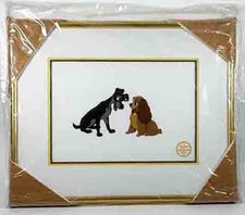 Disney Framed Lady and the Tramp Sericel, Limited Edition w/Certificate picture