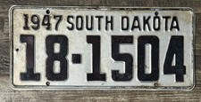 1947 South Dakota-license plate WW2 Era Aluminum -Davison County 🔥 picture