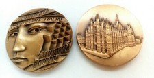Milan Cathedral Collectible Bronze Medal, Made in Milan, Italy, w/Free Postcard picture
