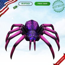 9-Foot Inflatable Purple Gradient Spider, LED Outdoor Yard Decor picture