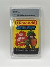 1989 Topps Nintendo Link Wax Pack Authentic Unopened Encapsulated picture
