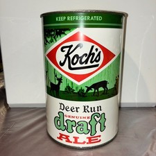 REPLICA Koch's Deer Run Genuine Draft Ale gallon beer can picture