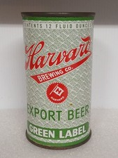 Vintage 1950's Flat Top Harvard Export Beer Green Label Lowell, MA REAL NEW BEER picture