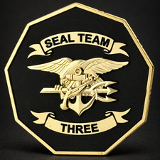 Navy SEAL Team 3 Horsemen Brotherhood 2.75in Challenge Coin NSW ST3 picture