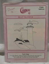 Vintage Cameo Embroidery Punch Heat Transfer Punch Design Lighthouse T1001 picture