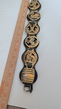 Horse Brass smaller Medallion Antique Show Parade Harness 6 ON STRAP ENGLAND 15
