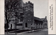 Postcard c1918 Methodist Conference Grace Methodist Church St. Johnsbury Vermont picture