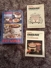 3 Vintage Rival Crockpot Manual  Recipe Booklets 1980s-1990s picture