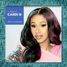Cardi B 2027 Wall Calendar 12 Month Celebrity Photo Fan Collectible picture