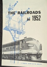 **VINTAGE THE RAILROADS IN 1952 FINANCIAL REPORT BOOKLET** picture