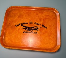Vintage SiLite Fiberglass Serving Tray  McClellan Air Force Base Officers Club picture