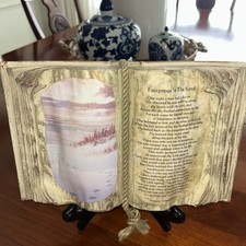Books Of Love Handmade In USA Footprints In The Sand 12x8 1/4” picture