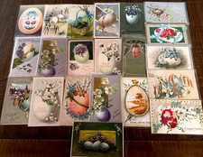 LOT of 20~Vintage Antique~Easter POSTCARDS with EASTER EGGS & Flowers-eggs-s575 picture