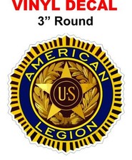 Round American Legion Vinyl Decal picture