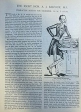 1891 British Conservative Statesman Arthur James Balfour picture