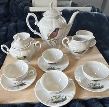 Vintage Winterling Bavaria Germany 17 pc Song Bird Tea set with 6 pc service picture