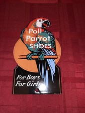 Vintage Poll Parrot Shoes Porcelain Sign picture