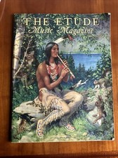 Beautiful Vintage The Etude Music Magazine June 1932 Native American Flutist picture
