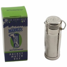 Marbles Match Safe Waterproof Stainless From Original 1900 Patent picture