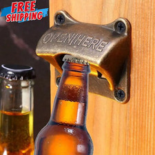 Can Opener Antique Bronze Wall Mounted Beer Bottle, Soda Opener Bar Accessories picture