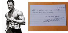 Greg Plitt (Fitness Model) ~ Signed Autographed Letter on Index Card ~ JSA LOA picture