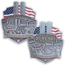9-11 WTC UNITED WE STAND  FOREVER CHANGED 25 YEAR ANNIVERSARY 2
