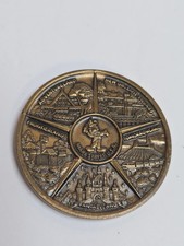 Vintage Walt Disney World Bronze Coin Medal, Rare, Mickey On Back picture
