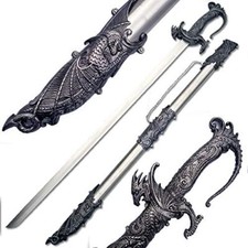 Ace Martial Arts Supply Saint George Dragon Saber Fantasy Medieval Knight Sword, picture