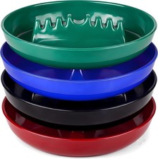 4 Pack Plastic Ashtray for Cigarettes Indoor Outdoor Large Tabletop Ashtray picture