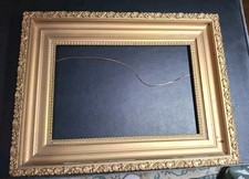 Antique Large Gold Frame Ornate Gilded Wood Rabbet Size 12.5