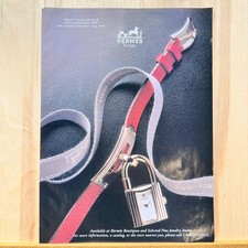 Hermes Horloger Kelly Red Watch 1994 Vintage Print Ad Fashion Jewelry Advert Art picture