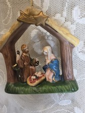 International Bazaar Nativity Scene In Creche Christmas Ornament Ceramic 4