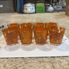 1960s/1970s Mid-Century Modern (MCM) drinking glass   Set of 8. Never used picture