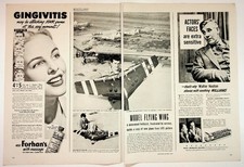 1940s Magazine Ad Spread: Flying Wing Model, Forhan's, Walter Huston Williams picture