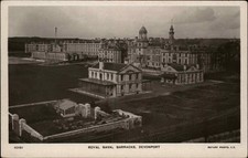 Devonport Devon Royal Naval Barracks c1900-20s Real Photo Vintage Postcard picture