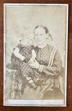 Early PORTLAND OREGON Pioneer Woman & Baby 1860s CDV Photo Lot Northwest 1800s picture