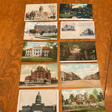 Vintage Topeka Kansas Postcard Lot of 10 Posted Divided Back Lithograph 5.5