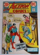 1972 D.C. Comics Action Comics Superman & Batman-Vivid Red & Yellow Colors NM picture