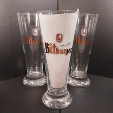Lot of 3 Bitburger Beer 0.25L German Glasses 7