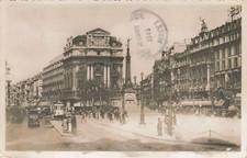 RPPC Place de Brouckère Brussels Belgium 1946 Postcard picture