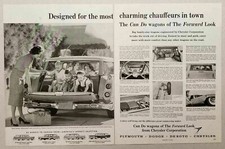 1959 Print Ad Chrysler, Plymouth, Dodge, DeSoto Station Wagons Family in Car picture