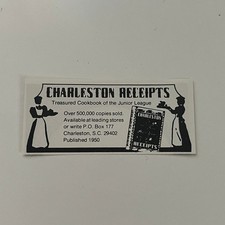 Charleston Receipts Treasured Cookbook 1983 Charleston SC Ad SAJ9-S92 picture