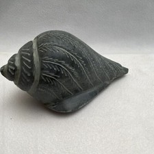 Soapstone Hand Carved Seashell Paperweight Beach Decor picture