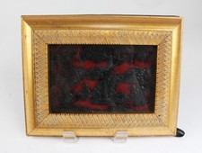 An Old Framed Lacquered Ornament picture