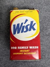 Vtg MCM 1950s/60s Liquid Laundry Detergent 1/2 Gallon Size Handled Tin Empty š„ picture
